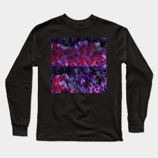 Deep Purple Abstract Design Long Sleeve T-Shirt